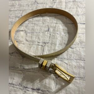 ELITE FRESNO CALIFORNIA GOLD AND SILVER METALLIC WOMEN’S BELT SIZE LARGE
